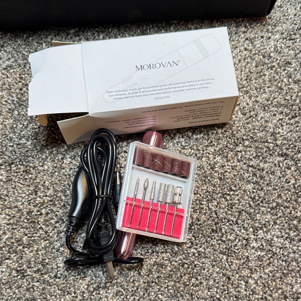 Electric Nail Drill Set - Pink